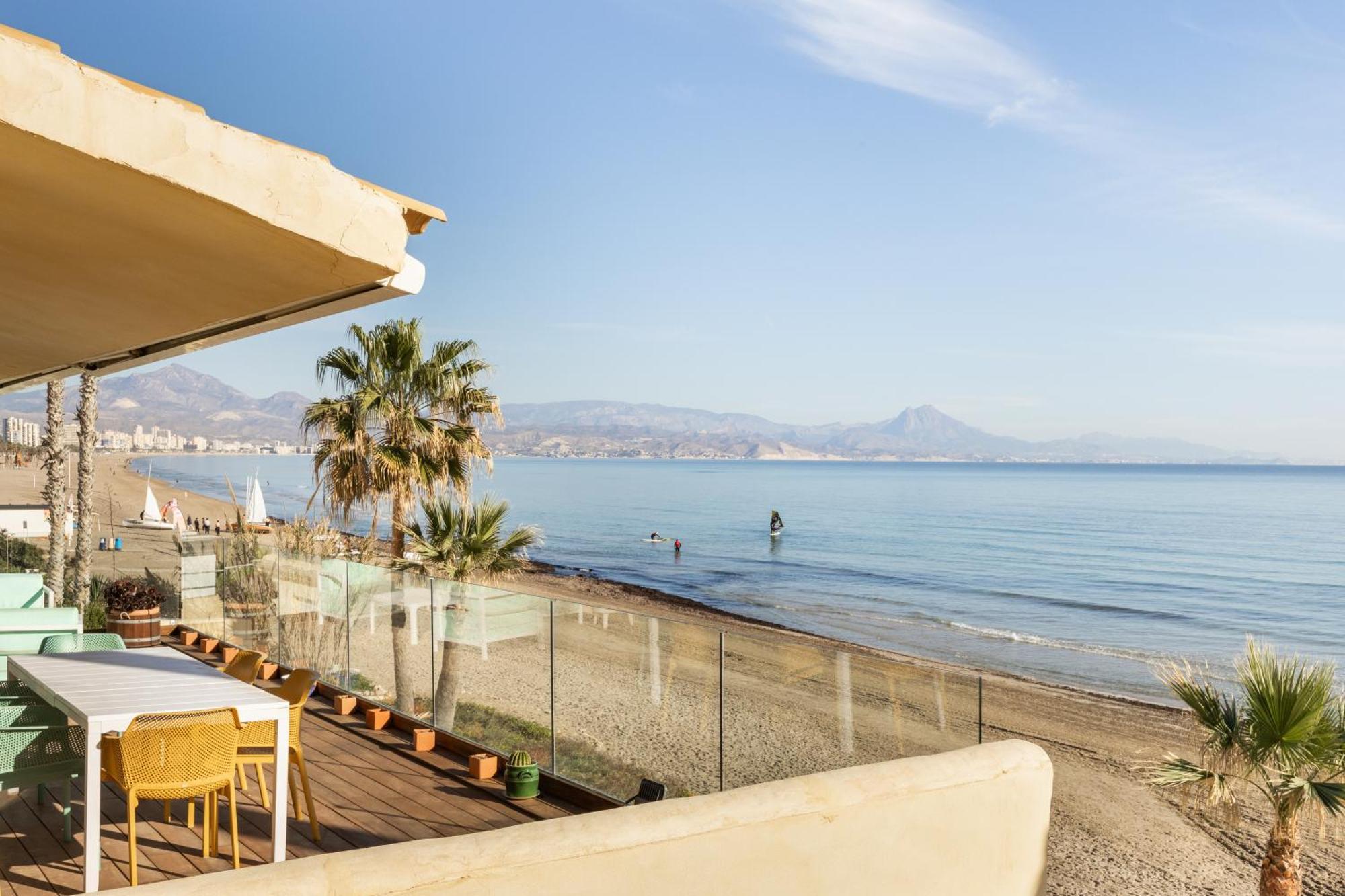 Maravilloso Apartamento Amanecer Cabo A Pie De Playa Y Mar En Chalet Roquetes Alicante Bagian luar foto