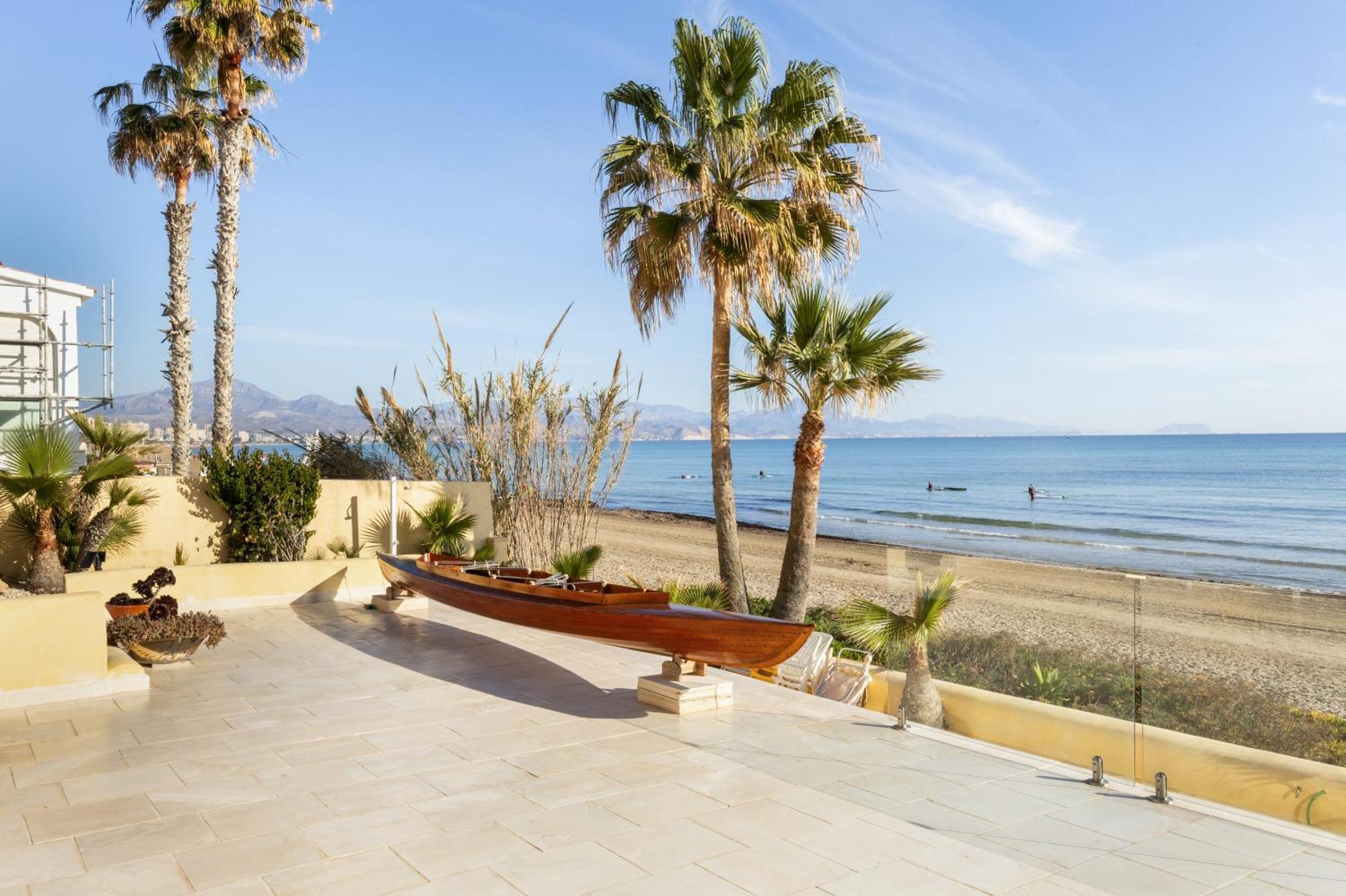 Maravilloso Apartamento Amanecer Cabo A Pie De Playa Y Mar En Chalet Roquetes Alicante Bagian luar foto